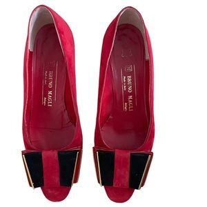 Bruno Magli Red Italian Leather Pumps size 36